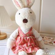 可爱苏克雷兔穿衣布娃娃小兔背带连衣裙女孩睡觉安抚抱枕生日礼物