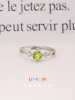 upalas天然橄榄石戒指时尚个性，活口可调节清新绿色宝石饰品05006c