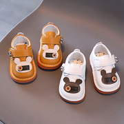 春秋宝宝学步鞋婴儿软底单鞋儿童叫叫鞋男女婴儿卡通鞋子0-1-2岁