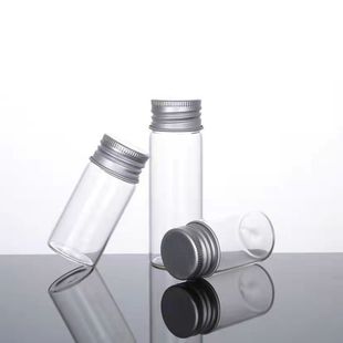 10只小玻璃瓶铝盖透明密封分装空瓶子许愿瓶迷你小药瓶