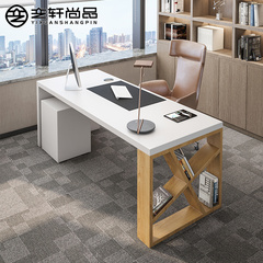 现代经理办公桌家用1.2米实木台式电脑桌设计师简约单人书房书桌
