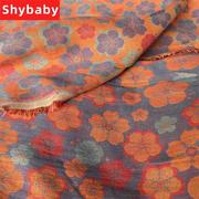 复古纯棉双层纱布料，2.5米宽幅床单被套，四件套婴儿级a类床品
