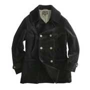 西里布黑色双排扣灯芯绒夹克西服，大衣外套咔叽美式复古休闲非rrl