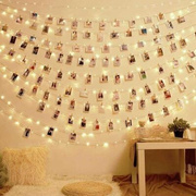 网红相片墙贴简易照片墙麻绳夹子装饰创意个性网红家庭房间韩式悬