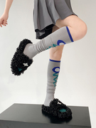 marc&kily春秋长筒袜，女jk压力，显瘦过膝袜个性设计师款堆堆袜女