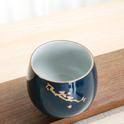 圣立霁蓝功夫茶具茶盘茶道配件笔洗陶瓷家用茶渣缸茶洗水杯洗水盂