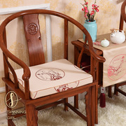 定制梅兰竹菊中式古典红木，圈椅坐垫餐桌椅子家具靠背垫