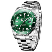 男士商务时尚机械防水日历 精钢手表1639錶运动圆形普通国产腕表