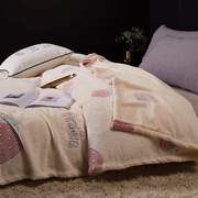 家纺 毛毯 加厚法兰绒毯子珊瑚绒毯 办公室空V调毯午睡毯薄盖