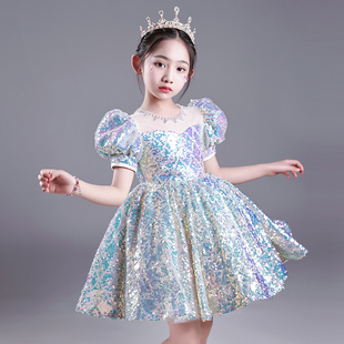 儿童礼服女童轻奢小众高端连衣裙，小女孩钢琴演奏演出服蓬蓬公主裙