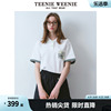 teenieweenie小熊女装2024年夏季短袖polo衫，t恤时尚白色上衣