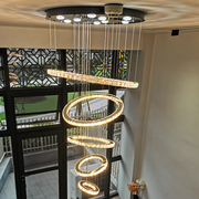 别墅复式楼吊灯现代简约创意，客厅大中空北欧loft公寓楼梯间长