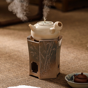 潮州炭炉煮茶壶2023围炉煮茶器，烧水壶提梁壶中式古法功夫陶壶