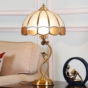 定制欧式全铜创意台灯卧室床头灯，美式复古田园奢华浪漫温馨客厅新