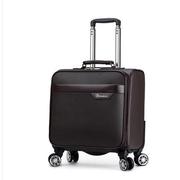 商务PU皮登机箱18寸拉杆箱万向减震轮旅行箱小型行李箱男女手