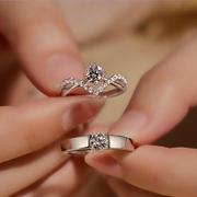结婚戒指仿真一对假戒指对戒婚纱拍照婚礼求婚庆订婚道具钻石婚戒