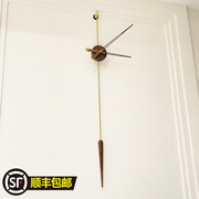 现代简约客厅西班牙挂钟极简装饰创意艺术时钟个性，家用挂墙静音表