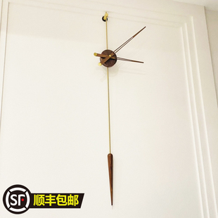 现代简约客厅西班牙挂钟，极简装饰创意艺术时钟，个性家用挂墙静音表