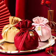 创意婚庆用品丝绒纱袋喜糖盒子，欧式婚礼伴手礼喜糖袋糖果盒