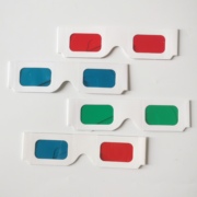 纸质红蓝3D眼镜 红红/蓝蓝/绿绿纸眼镜  3D立体眼镜 解码眼镜