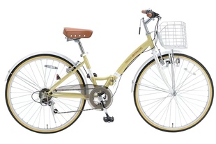 日本品牌mypallas26寸变速折叠自行车网红复古单车，休闲轻便m505