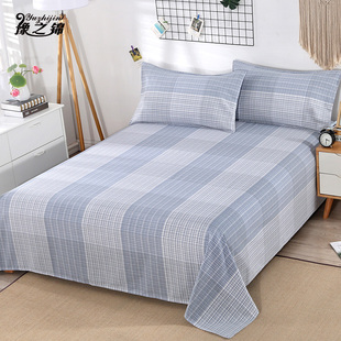 纯棉老粗布床单三件套加厚100%全棉床单单件双人被单1.5m1.8m床品
