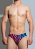 D.M男泳裤低腰性感斑马豹纹紧身潮泳装度假沙滩三角印花条纹运动