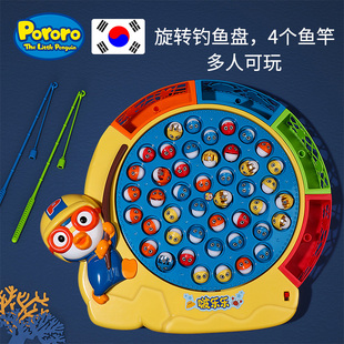 pororo啵乐乐电动儿童，钓鱼玩具磁性鱼礼物，男2-4岁3女宝宝益智早教