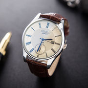 手表男士2023年时尚商务全自动机芯日历防水简约皮带石英腕表