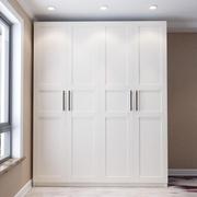 衣柜现代简约家用卧室体白色，柜子实木jxj848质四六一门到生顶整大