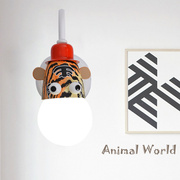 儿童壁灯创意卡通男孩卧室床头灯可爱动物墙灯女孩房间温馨灯具