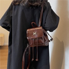 韩国小众双肩小包包女2023潮，时尚手提书包，秋冬出游旅行小背包