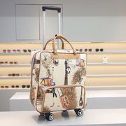 拉杆包女轻便万向轮小款便携旅行包手提韩版大容量，短途旅游行李袋