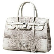喜马拉雅鳄鱼皮女包奢侈品锁扣铂金包包2023大容量女士手提包