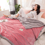 定制冬季加厚双层法兰绒毛毯单人珊瑚绒毯子保暖床单学生宿舍午睡