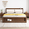 实木床1.8米双人床主卧大床高箱体储物床橡木北欧床现代简约婚床