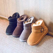儿童雪地靴女童棉鞋2023男童宝宝加厚加绒童鞋冬季防滑面包鞋