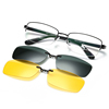 磁吸眼镜架近视太阳镜，夹片式墨镜男方形，半框司机钓鱼2024套镜
