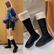 网红高筒雪地靴女2020冬季韩版时尚，防水加绒加厚防滑雪地棉不掉筒