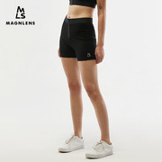 magnlens夏季运动高腰，紧身短裤跑步训练瑜伽，黑色外穿五分裤子女