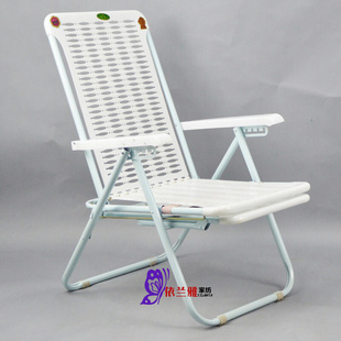 凉椅白胶躺椅夏凉折叠塑料沙滩椅午休睡椅，懒人折叠椅成人加固加长