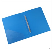 经济型蓝色单弹簧(单弹簧)文件夹a4单夹双夹两孔夹塑料打孔夹