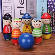 儿童木制迷你保龄球玩具，桌面套装宝宝男孩3-4-5-6周岁，保林保玲球