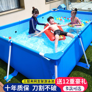 儿童游泳池加厚i家用成人户外超大号折叠婴儿戏水池大型支架免充