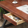 实木抽屉书桌组装电脑桌艺术长方形办公桌抽屉简约现代小抽屉定制