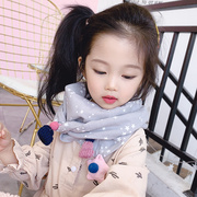 儿童围巾春秋冬季薄款宝宝围脖，女童可爱男童，韩版潮婴儿保暖三角巾