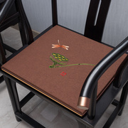 中式椅垫红木沙发坐垫实木椅子座垫古典餐椅茶椅圈椅防滑垫定