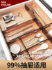 日式厨房抽屉收纳盒内置分隔筷子叉餐具整理小盒子塑料分格神器