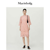 商场同款玛丝菲尔2024春季粉色气质七分袖蕾丝连衣裙女