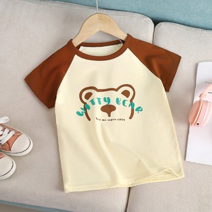 儿童短袖t恤纯棉夏季单上衣(单上衣，)宝宝单件，韩版男童t恤女童童装